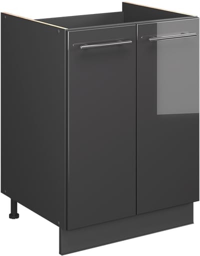 Vicco Wastafelkast Fame-Line, Antraciet Hoogglans/Antraciet, 60 cm