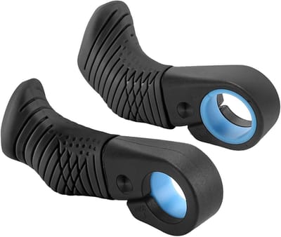 Fiets Handvatten - Stuur Grepen - Comfortabel Fietsen - Ergonomische Duimsteun - 22mm Stuur - Zwart
