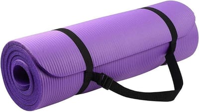 Yogamat - Fitness kussen - Pilates en yoga - Extra dikke demping - 183x61 cm - Paars