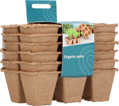 Sogo biologische potjes 6 x 6 cm - Sogo biologische potjes 4 x 4 cm - 6 strips van 6 stuks