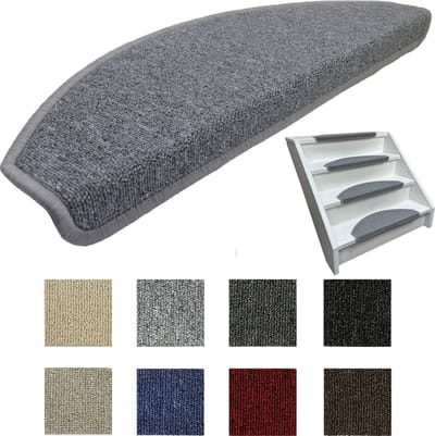 Elite Trapmatten - 15 stuks - Lima licht Grijs ---62x19x3,5cm--- Halve maantjes
