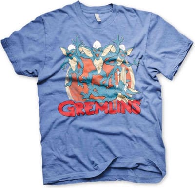 Gremlins Heren Tshirt -S- Group Blauw