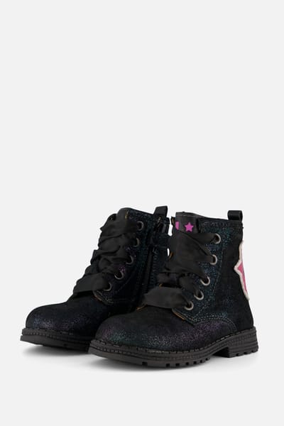 Muyters Muyters Veterboots blauw Leer