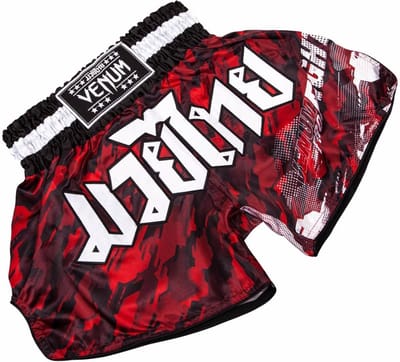 Venum Thai Kickboks Broekjes Tecmo Rood - XS Kids maat 128 - XS