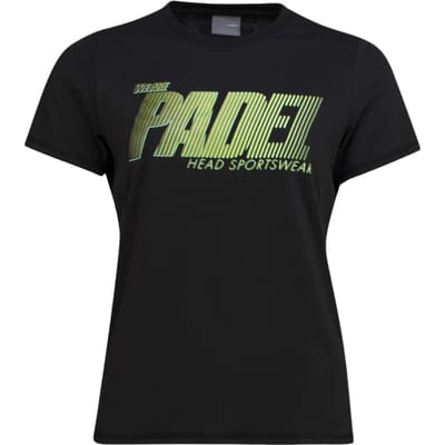 Head Dames/Dames Padel Bedrukt Sport T-shirt (Zwart)