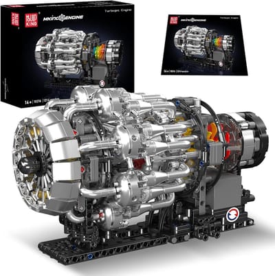 Gedetailleerd Bouwmodel Turbojet Motor Constructieset