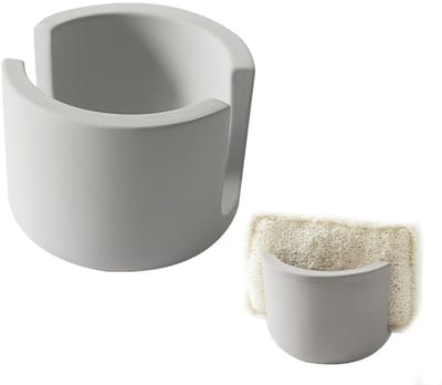 Dailygoods- Sponshouder Sneldrogend - Diatomiet Organizer - Waterabsorberend - Keuken/Badkamer - Milieuvriendelijk Materiaal - Handgemaakt - Sponsorganizer