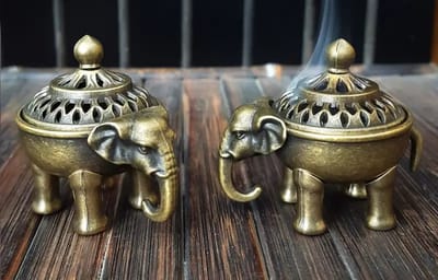 Bronze EIephant Incense Burner