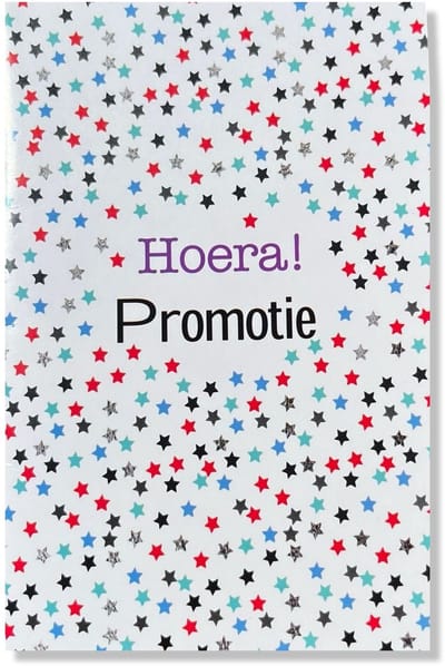 Hoera! Promotie! - 12x17cm - Gevouwen kaart inclusief envelop - Nieuwe baan