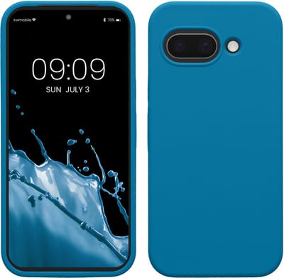 kwmobile telefoonhoesje geschikt voor Google Pixel 9a - Hoesje met siliconen coating - Smartphone case in Caribisch blauw