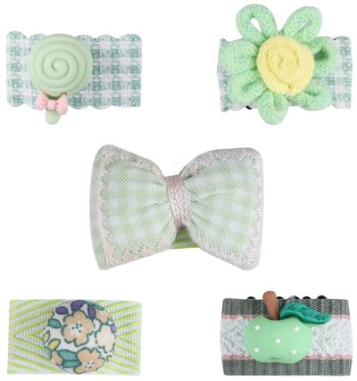 Dailygoods- Haarspeldjes 5 Stuks - Schattige Puppyclips - Antislip Metalen Bevestiging - Duurzaam Materiaal - Lichtgewicht Haaraccessoires - Voor Honden/Katten - Hondenhaarclips