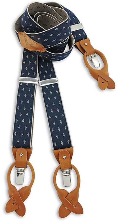 Sir Redman - Bretels - bretels Monsieur Chic - marineblauw / beige
