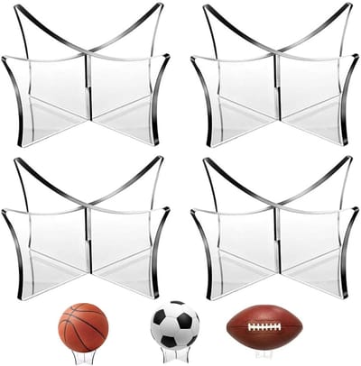 Dailygoody - Balstandaard - Basketbalstandaard - Robuust en duurzaam - Transparant - Voetbalstandaard - Perfect voor opbergen en weergave van ballen -...