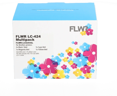 FLWR - Cartridges / Brother LC-424 Multipack / zwart en kleur / Geschikt voor Brother