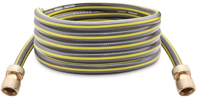Dailygoods- Waterslang 2 meter - Flexibele Slang - Messing Connectoren - Lichtgewicht - Knikbestendig - Duurzaam - Tuinslang