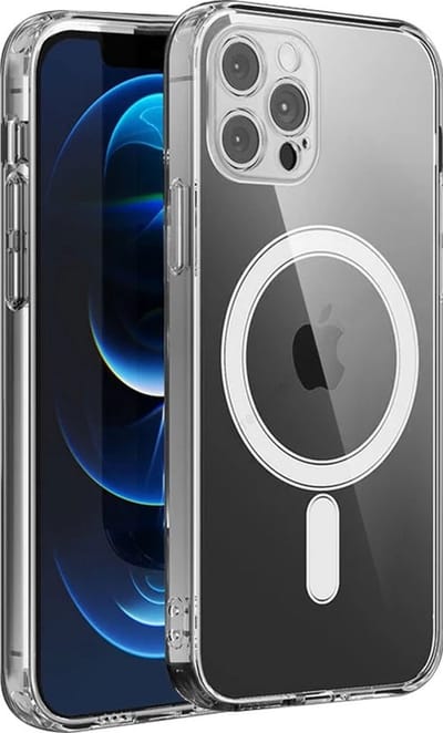 Lennexo Hoesje Geschikt Voor iPhone 12 Pro Max Met Magneet Ring - Siliconen Hoesje Voor Draadloos Opladen en Geschikt voor Magsafe