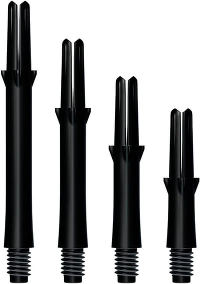 Dartshafts Zwart - Dartpijlen Accessoires - Dartspel Verbeteren - Versterkt met Flightbeschermers - 46 mm - Zwart