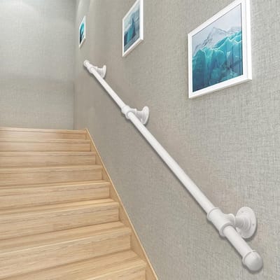 Witte Leuning - Trapleuning Buiten - Veiligheid Thuis - Antislip Grip - 210 cm - Geel