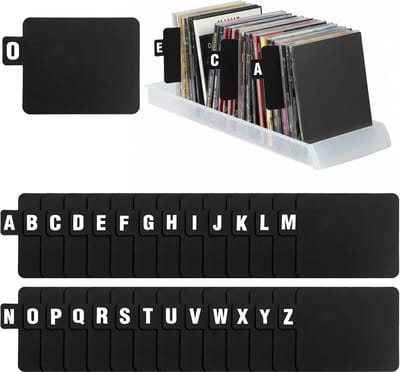 26 Stuks Vinyl Record Verdelers - Opbergsysteem LP - Alfabet - Record verdeler - Vinyl divider - A-Z Alfabet Tabbladen - Voor CD DVD Albums Boeken Opbergsysteem - Zwar