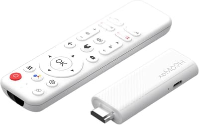 Smart TV Stick - Android Media Player - Streaming Entertainment - Quad-Core WiFi 6 - 16 GB Opslag - Wit