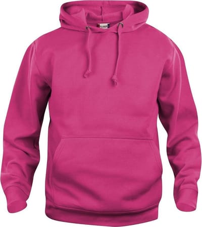 Basic hoody helder kersen l
