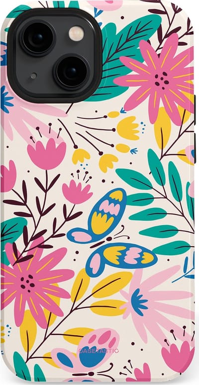 Casetastic Hoesje Geschikt voor Apple iPhone 13 Mini Magsafe - Stijlvolle Beschermende Duo-layer Case - Lente Leven