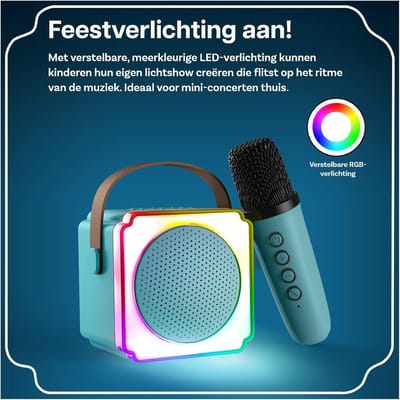 Karaokeset met Draadloze Microfoon - Bluetooth Speaker - Partybox - avondentertainment