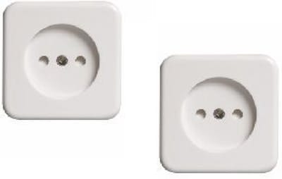 Opbouw wandcontactdoos enkel stopcontact - 2 stuks - Wit