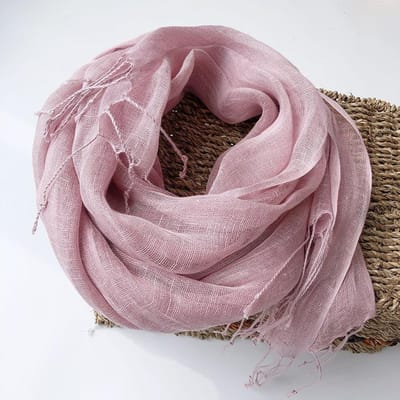 Pure Linnen Dunne Effen Kleur Sjaal Multi-Kleur Fris En Elegant Strand Zijde Sjaal Dames Veelzijdige Zonwering Sjaal 55-180cm gray