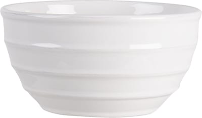 Clayre & Eef Soepkom 1000 ml Wit Keramiek Strepen