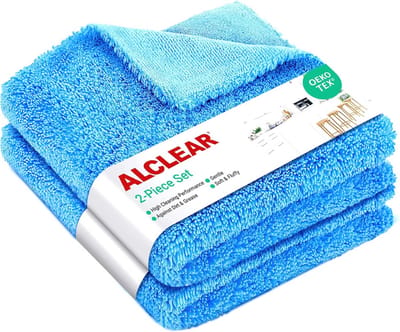 Microvezeldoeken Set van 2 - 40 x 40 cm voor Hoogglans Keuken en Meubels - Pluisvrij en Streepvrij