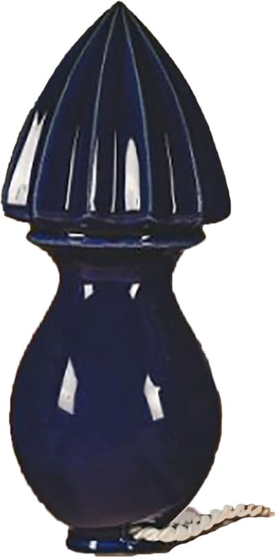 Citruspers Keramiek - Handpers Vruchten - Verse Sapjes Maken - Vaatwasmachinebestendig Ophangkoord - 14cm Hoog 6cm Diameter - Kobaltblauw