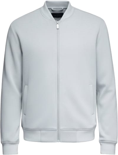 OMBRE Jas - Viscose - Rits - Effen Lichtgrijs S