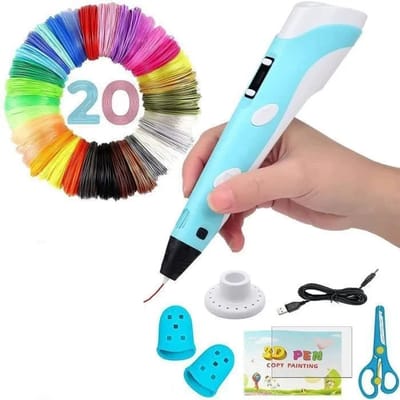 3D-pen - 3D-pen beginnersset (blauw) - 3D-pen tekenset - Educatief speelgoed voor kinderen en volwassenen