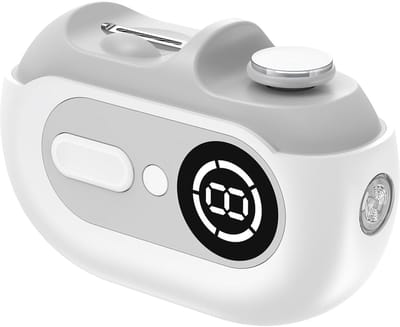 Elektrische Nagelknipper 4 in 1 - Automatische Nageltrimmer en Polijster - Nagelfrees - Nagelvijl - LED Licht - USB Oplaadbaar - 2 Snelheden - Met Opvangbakje - Electric Anti-splash Nail Clippers - Voor alle leeftijden