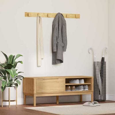 vidaXL - Gangbank - FLORO - Wasbruin - 115 - x - 40 - x - 45 - cm - Massief - vurenhout