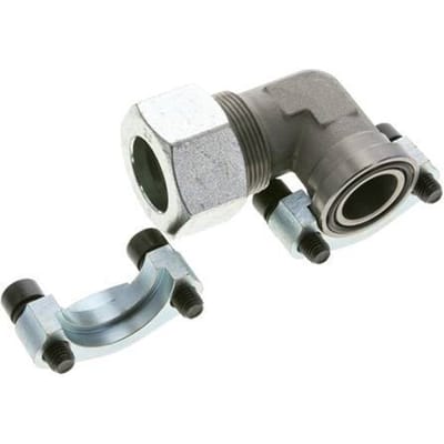 1'' SAE L-Flens 3000 psi Staal met 30S (M42x2) ISO 6162-1