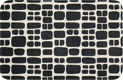 WC mat 60x40 cm - Antislip - Modern - Organisch - Zwart - Toiletmat - Vloermat - Douchemat - Toilet tapijt - Toiletmatten