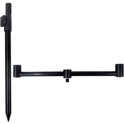 Uitschuifbare bankstick voor karpervissen, verstelbare aluminium bankstickstoksteun voor beetverklikker 30cm fixed length black