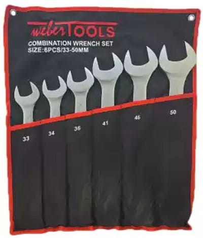 6 Delig steekringsleutel set 33, 34, 36, 41, 46 & 50mm-Weber Tools