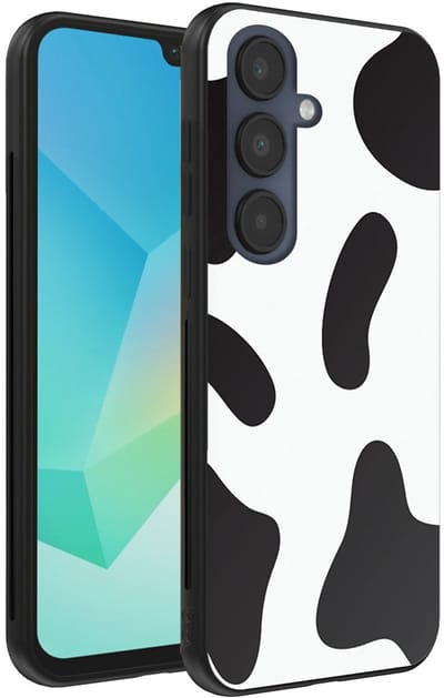 Smartphonica Telefoonhoesje Geschikt voor Samsung Galaxy A16 met Koeienvlekken Opdruk - TPU Backcover Case With Cow Patches Design geschikt voor Samsung Galaxy A16