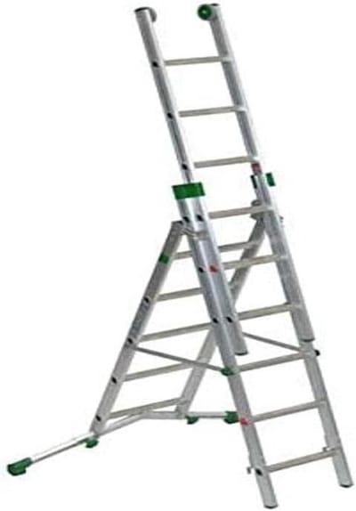 Aluminium Ladder - Klusladder Werkladder - Veilig Klussen - Afneembaar Element - Max 3.90m - Meerkleurig