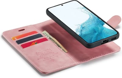CaseMania Bookcase hoesje geschikt voor Oppo Reno 12 Pro/Reno 12 - Effen Roze - Kunstleer - 2-in-1 Magnetisch Uitneembaar Design