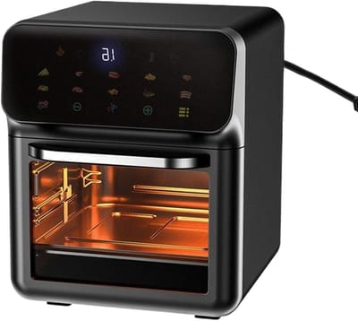 Heteluchtoven Airfryer - Keukenoven - Veelzijdig Koken - 3D Luchtcirculatie - 18 Liter - Zwart