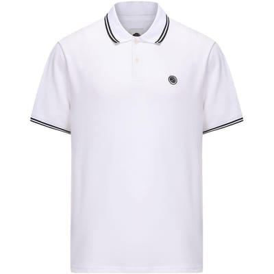 Pretty Green Heren Barton Korte Mouwen Polo Shirt (Wit)
