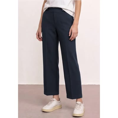 Wide Legs broek met knoopdetail