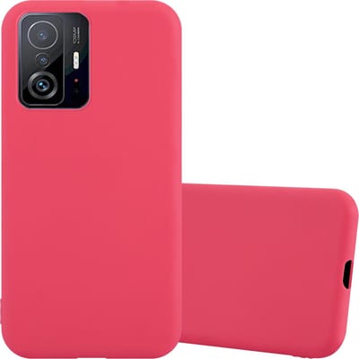 Cadorabo Hoesje geschikt voor Xiaomi 11T / 11T PRO in CANDY ROOD - Beschermhoes gemaakt van flexibel TPU silicone Case Cover