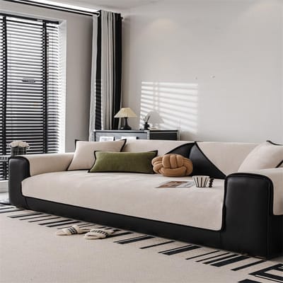Vier Seizoenen Universele Antislip Moderne Eenvoudige Effen Kleur Huisdier Membraan Bankovertrek Rugdoek 70x70cm 1pc