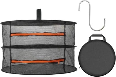 Dailygoods- Kruidenafdruiprek 2 Lagen - Opvouwbaar - Afdruiprek voor Planten - Duurzaam Net - Geschikt voor Kruidendrogen - Stabiliteit en Duurzaamheid - Planten Droger
