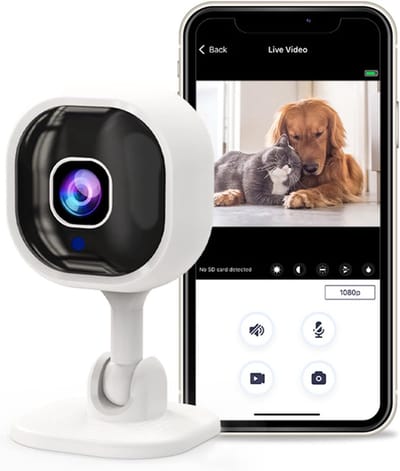 Beveiligingscamera - Draadloze camera Woning - Binnen en buiten - Tweeweg audio nachtzicht - 1080P HD resolutie